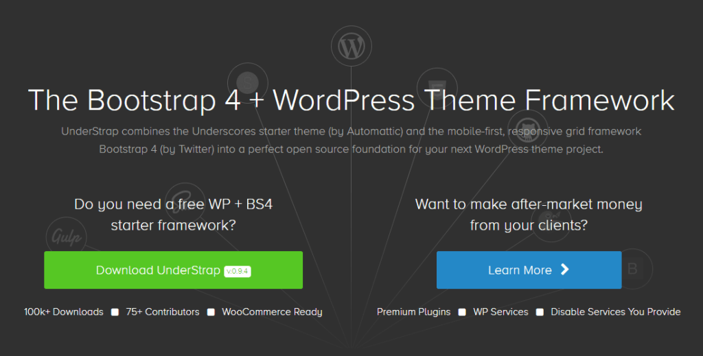 10 лучших стартовых тем WordPress (как выбрать правильную?) 4 understrap-starter-theme