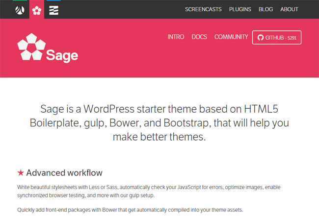 10 лучших стартовых тем WordPress (как выбрать правильную?) 6 sage-wordpress-starter-theme