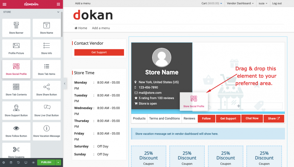 Dokan&Elementor15を使用してeコマースマーケットプレイスを構築する方法 build an eCommerce marketplace with Dokan and Elementor