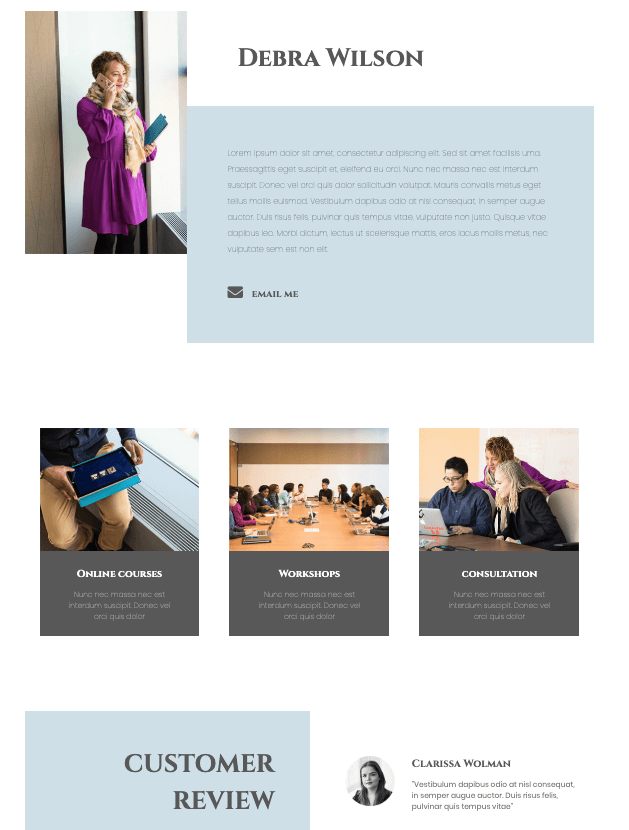 あなたが見ておくべきトップの無料&プレミアムElementorテンプレート3 personal template for elementor