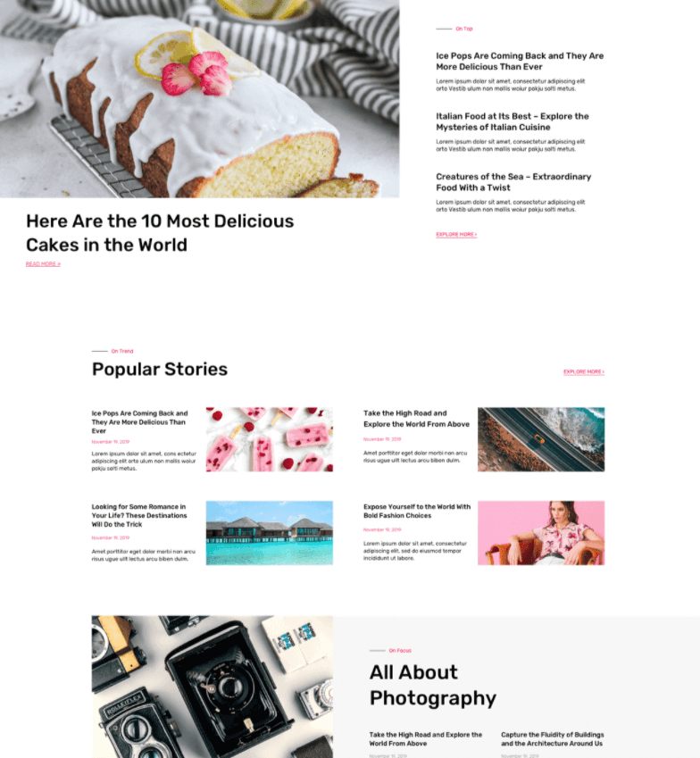 あなたが見るべきトップの無料&プレミアムElementorテンプレート15 magazine template