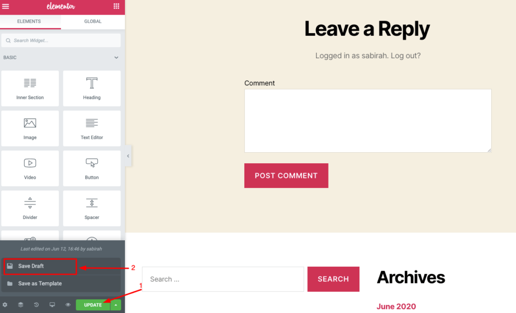 Come creare un sito Web di un corso online in WordPress utilizzando Elementor (Tutorial e guida alla pianificazione preliminare) 12 Save your design and see the preview