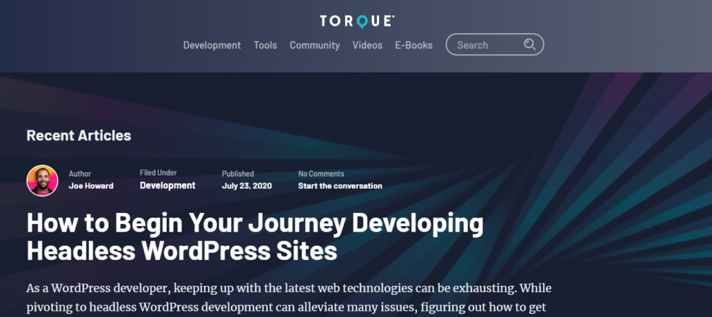 20 สุดยอดบล็อก WordPress ที่คุณควรติดตาม 8 Torque