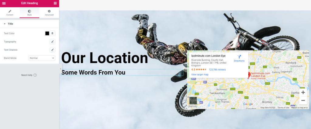 Jak zbudować witrynę sportową w WordPressie za pomocą Elementora 20 Add Google Map Widget