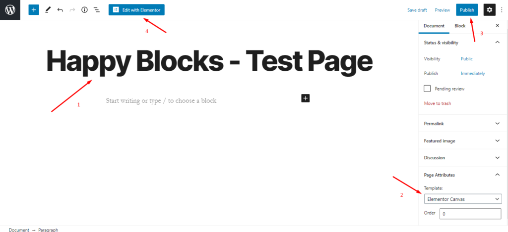 Wir stellen Happy Blocks vor: Ihr ultimativer Partner für Elementor Website-Design 8 Test Page Creation