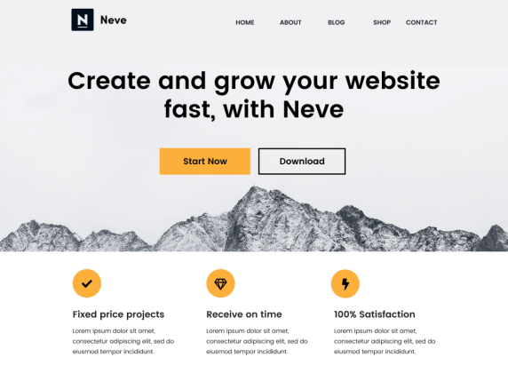 Top 10 darmowych motywów WordPress dla biznesu 5 Neve theme