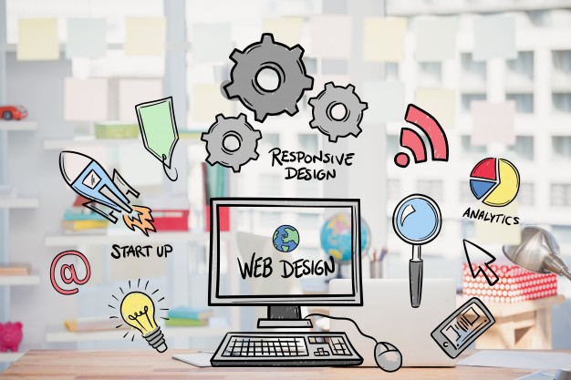HTML vs WordPress - 建立网站的最佳方式是什么 6 web design concept with drawings 1134 77