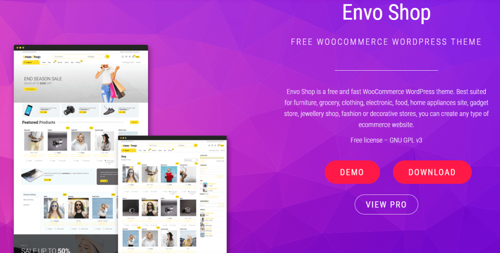 أفضل 10 سمات مجانية لـ Elementor: تخصيص موقع الويب الخاص بك بسهولة بالغة 7 Envo Shop- best free themes for Elementor