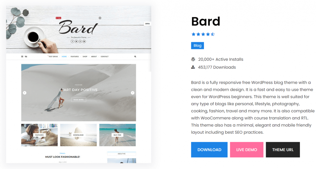 أفضل 10 سمات مجانية لـ Elementor: تخصيص موقع الويب الخاص بك بسهولة بالغة 8 Bard- best free themes for Elementor