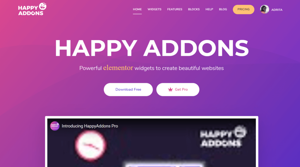 使用 Elementor 2 的簡單而強大的插件創建您的下一個 WordPress 網站 Happy Addons: Rich Collection of Essential Widgets & Addons for Elementor