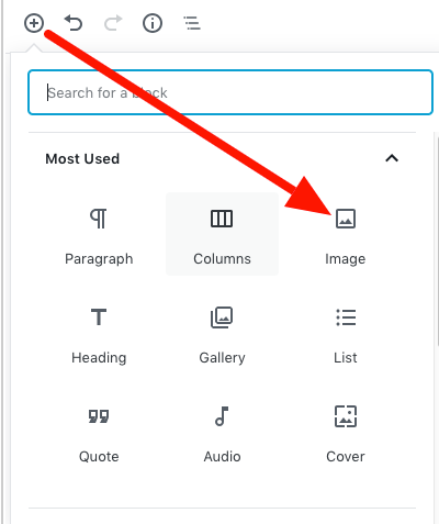Gutenberg Block Editor 10に関するよくある質問(FAQ)への回答 add image in gutenberg