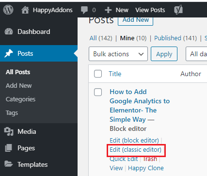 Gutenberg Block Editor 21に関するよくある質問(FAQ)への回答 edit classic editor