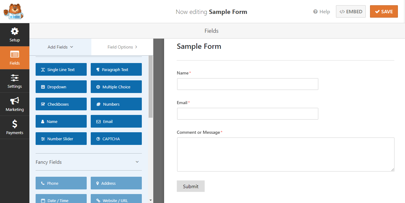Cara Mempersonalisasi Desain Formulir Anda di Elementor Menggunakan Widget Formulir Bahagia GRATIS! 3 Create a sample form