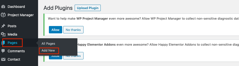Cara Mempersonalisasi Desain Formulir Anda di Elementor Menggunakan Widget Formulir Bahagia GRATIS! 4 Add new page Elementor
