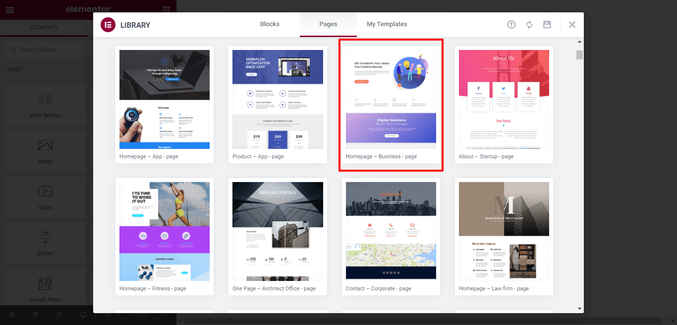 كيفية استخدام قوالب موقع ويب Elementor المجانية 5 Select Digital Agency Template