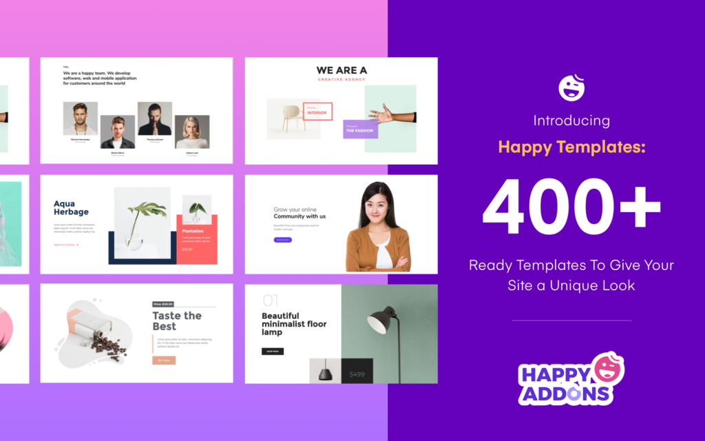 كيفية استخدام قوالب موقع ويب Elementor المجانية 13 Free & Pro Website Templates by HappyAddons