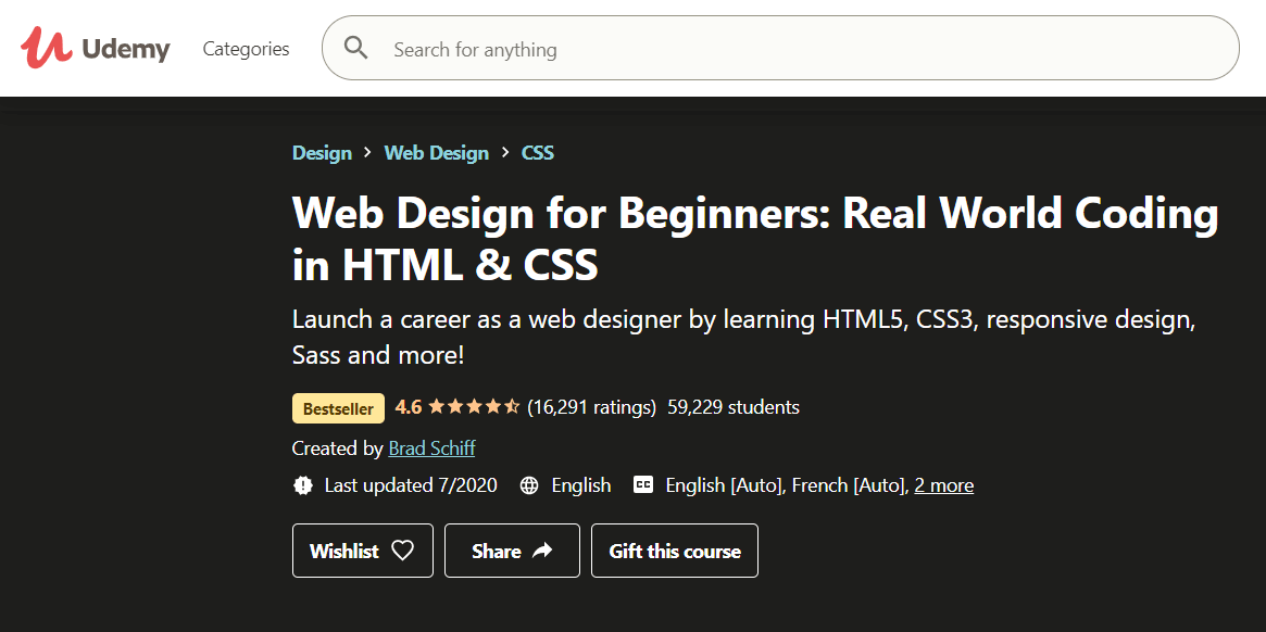 10 Kursus Desain Web Online Terbaik di 2022 7 Udemy web design course