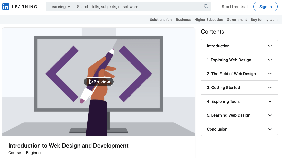 10 Kursus Desain Web Online Terbaik di 2022 3 Linkedin learning web design course