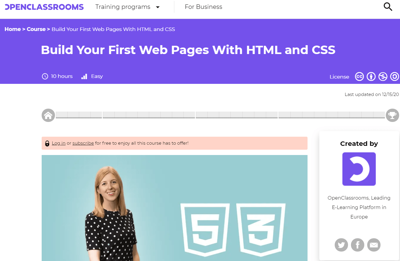 10 Kursus Desain Web Online Terbaik di 2022 9 OpenClassrooms web design course