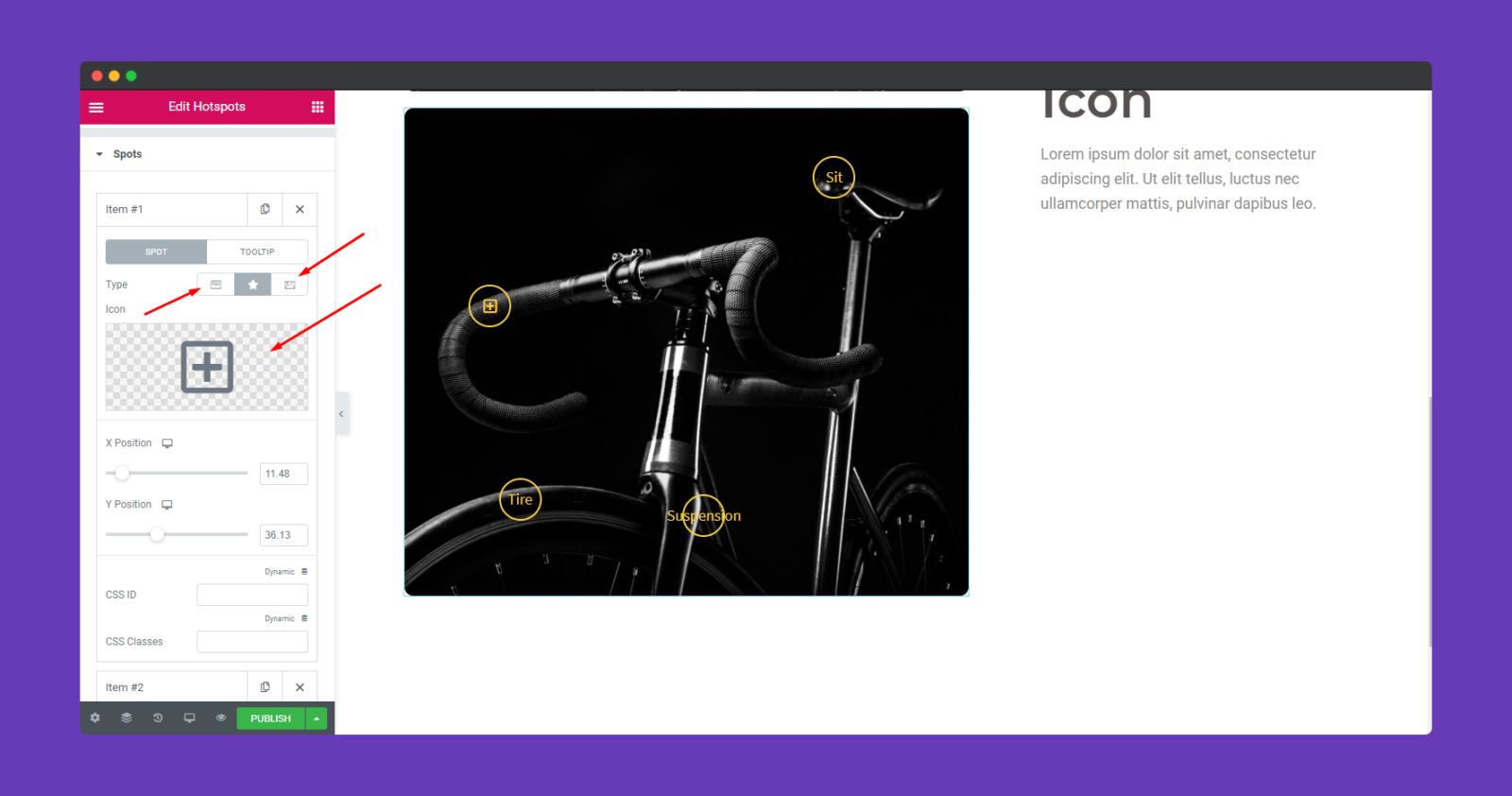 ฮอตสปอต4 Mark important part of the image