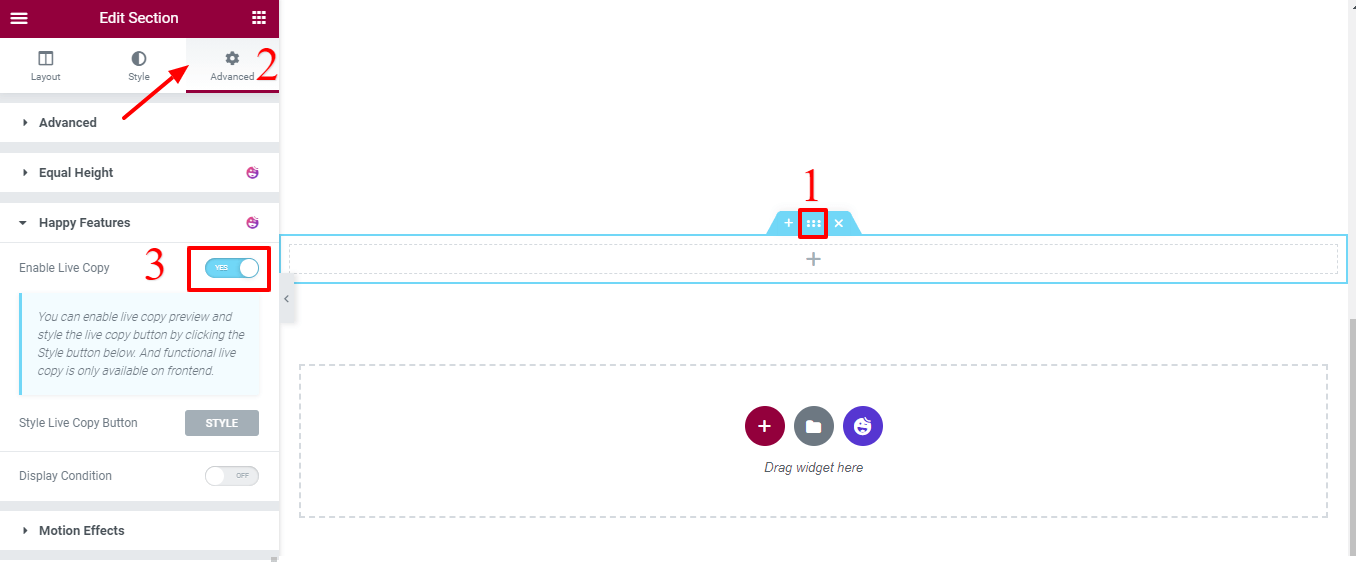 วิธีสร้างรายการโพสต์ในเว็บไซต์ Elementor โดยใช้วิดเจ็ตรายการโพสต์ Happy Smart 12 Enable Live Copy Feature