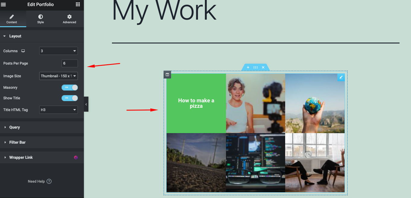 如何自定义 Elementor Nav 菜单和 Elementor Portfolio 小部件(教程)24 Set portfolio image sizes