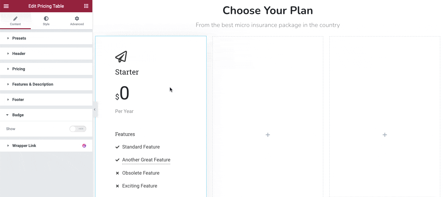 Cree una tabla de precios en su sitio web de Elementor usando Happy Addons 10 How to copy design section