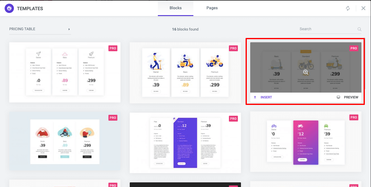 Cree una tabla de precios en su sitio web de Elementor usando Happy Addons 15 Insert pricing table block