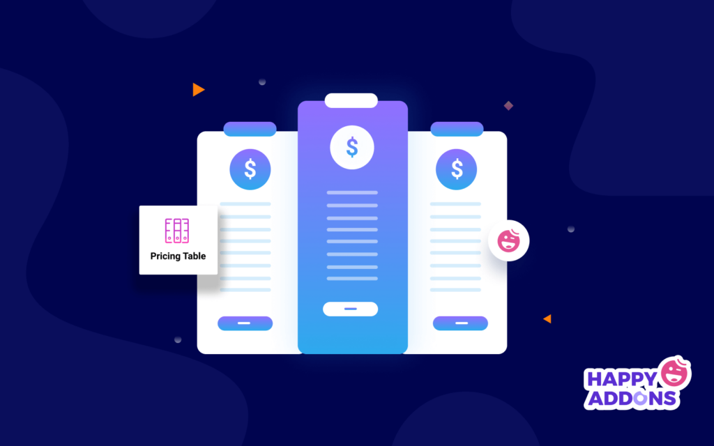 Cree una tabla de precios en su sitio web de Elementor usando Happy Addons 1 Create Pricing Table in Your Elementor Website Using Happy Addons Widget