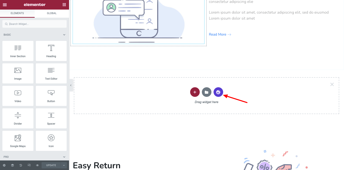 Cree una tabla de precios en su sitio web de Elementor usando Happy Addons 14 Click Happy Template Icon