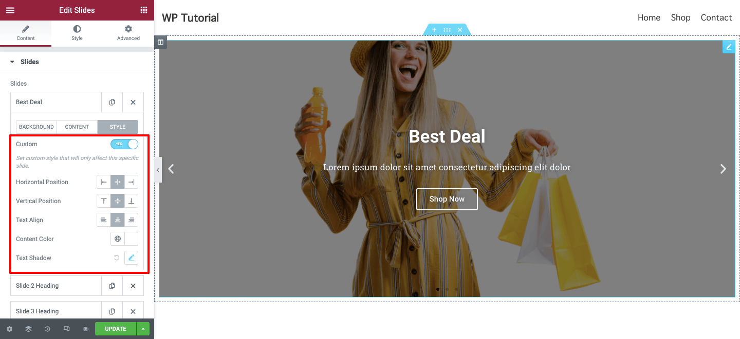 Как сделать ваш сайт более привлекательным с помощью виджета Elementor Slider 7 Add Custom Slides Style