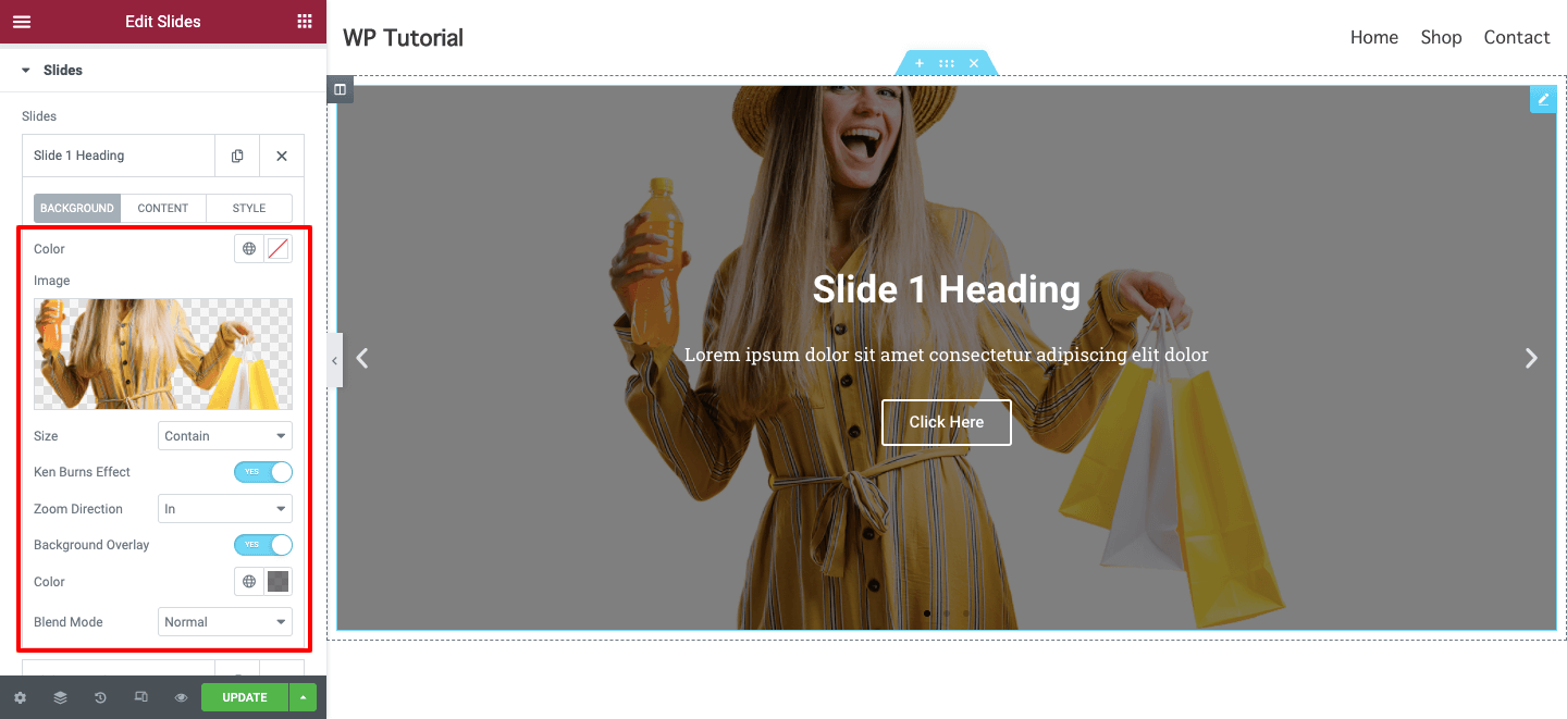 Как сделать ваш сайт более привлекательным с помощью виджета Elementor Slider 5 Set Slides Background