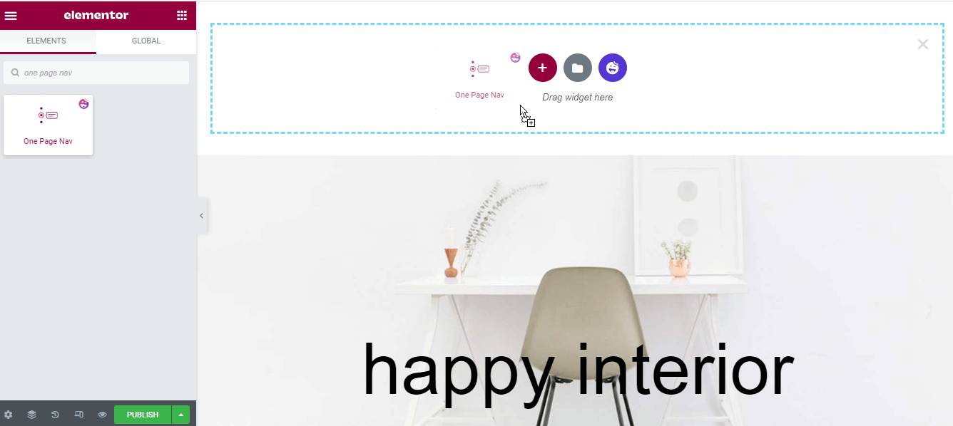 如何轻松创建 Elementor 一页导航菜单 4 Add Happy Addons One Page Nav Widget