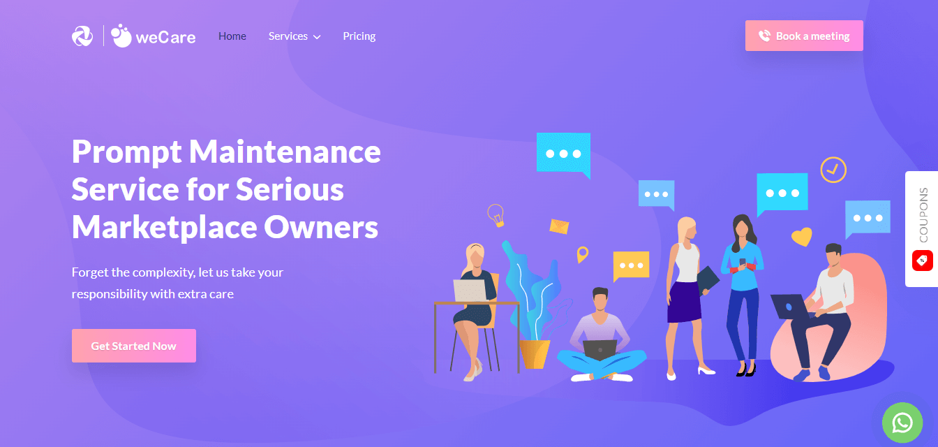 أفضل الصفقات من WordPress Community في عيد الميلاد ورأس السنة 9 weCare deals