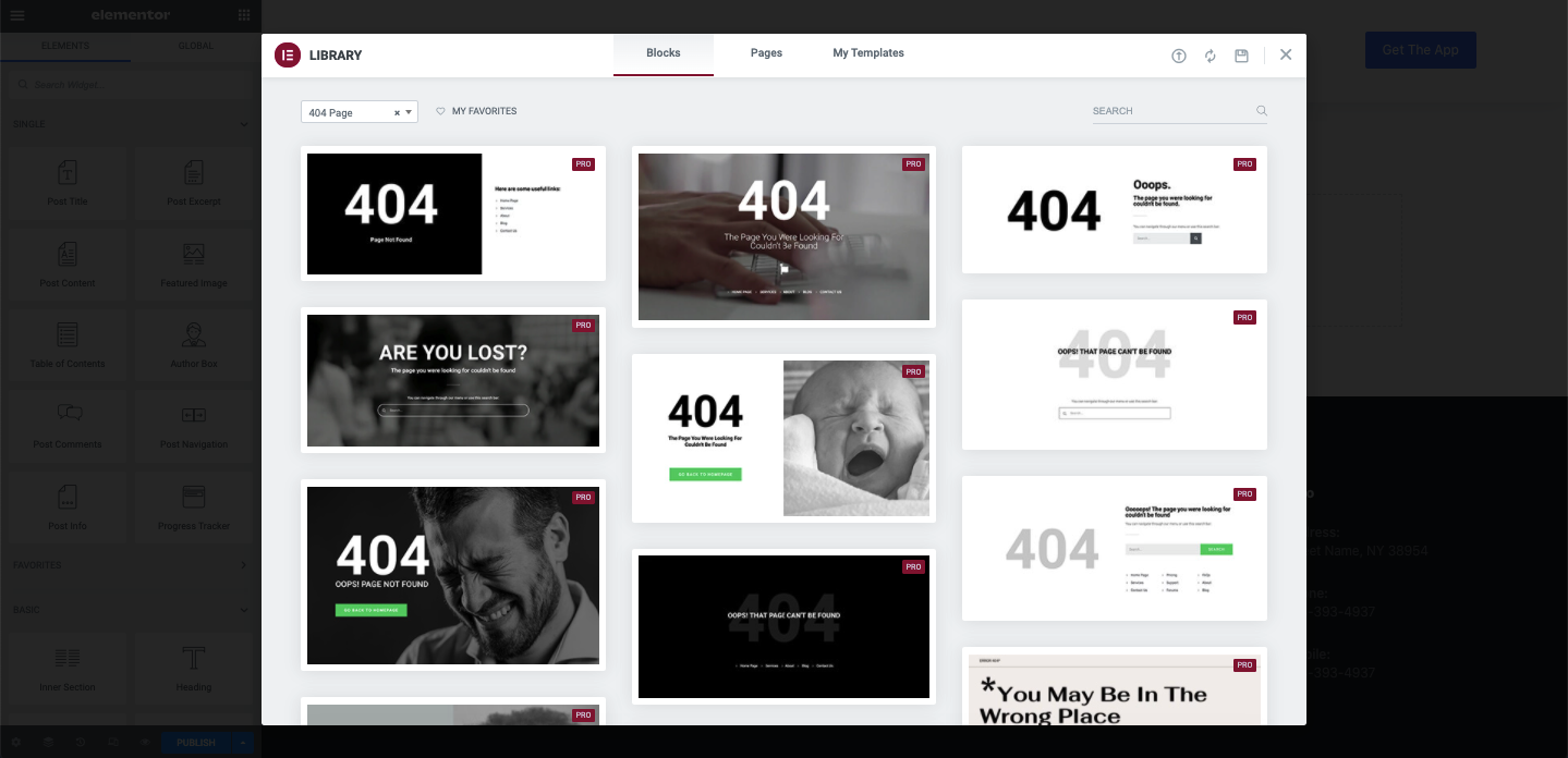 Elementor 5를 사용하여 WordPress 사이트에 대한 사용자 지정 404 페이지를 만드는 방법 Elementor 404 Blocks