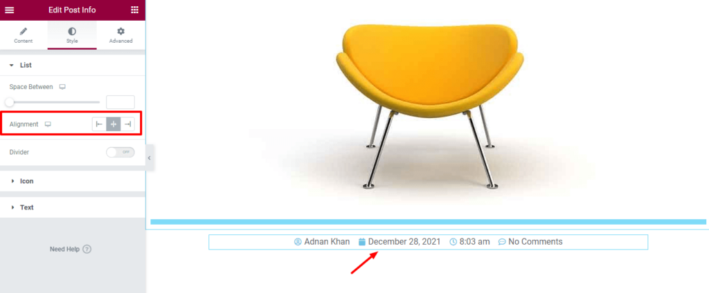 วิธีสร้างเทมเพลตการโพสต์บล็อก Elementor แบบกำหนดเอง 9 Style Post Info Widget