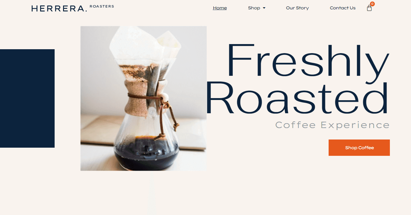 Die besten Elementor-Landingpage-Vorlagen, die Sie 2022 verwenden sollten 3 Online Coffee Shop (E-commerce Landing Page Templates)