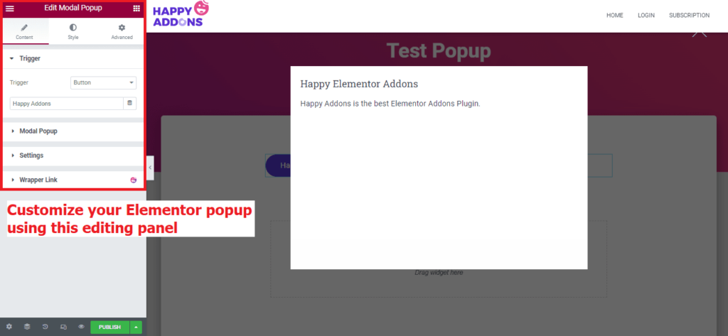 WordPress 사이트 10에서 매력적인 팝업을 만드는 방법 Create a popup on Elementor with HappyAddons
