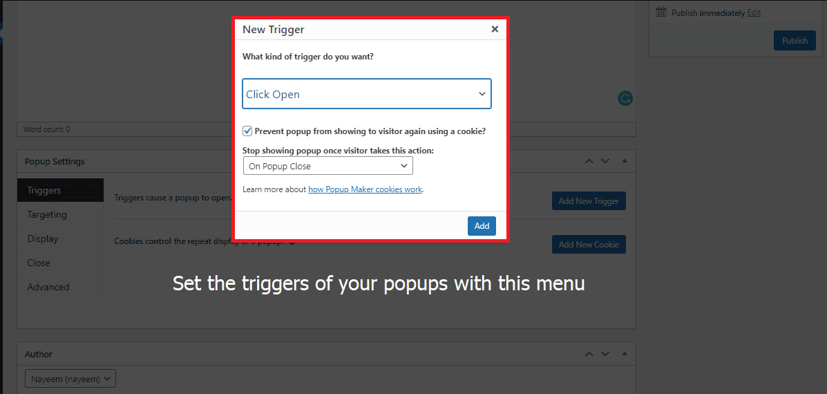 WordPress 사이트 6에서 매력적인 팝업을 만드는 방법 How to set triggers on a popup
