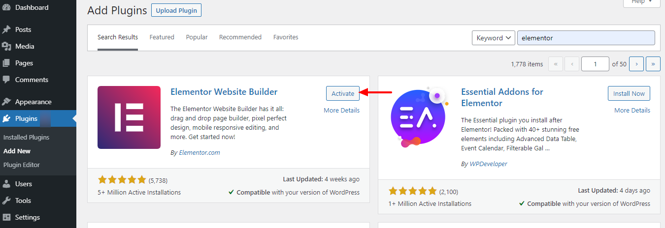 Elementor 사용 방법: 초심자를 위한 궁극 가이드 6 Activate Elementor