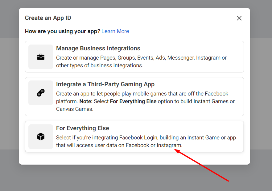 Comment générer un jeton d'accès Instagram 3 Create an App ID