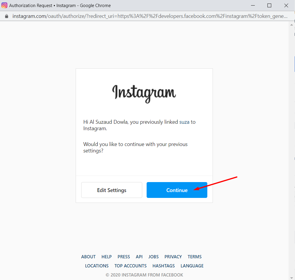 Comment générer un jeton d'accès Instagram 18 Instagram access token