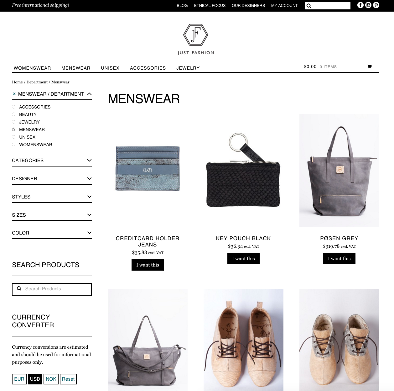Just Fashion opiera się na motywie potomnym, aby dostosować Storefront do własnych upodobań.