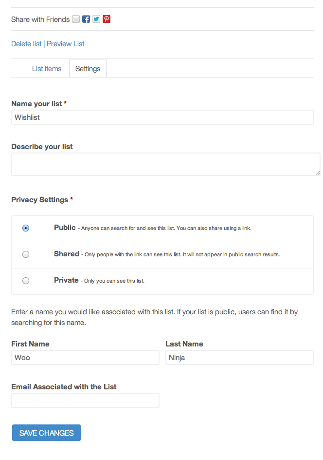 Dzięki listom życzeń WooCommerce Twoi klienci mogą tworzyć tyle list życzeń, ile chcą.