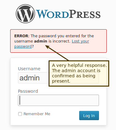 Potrebbero aver sbagliato la password, ma ora sanno qualcos'altro: questo account esiste. (Credito immagine: HackerTarget.com)