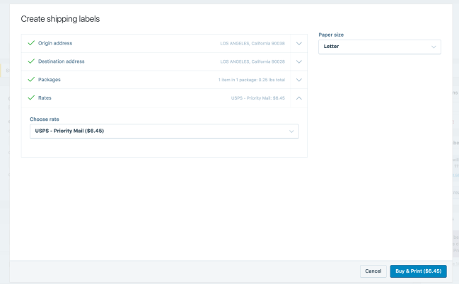 直接在 WooCommerce 中打印運輸標籤