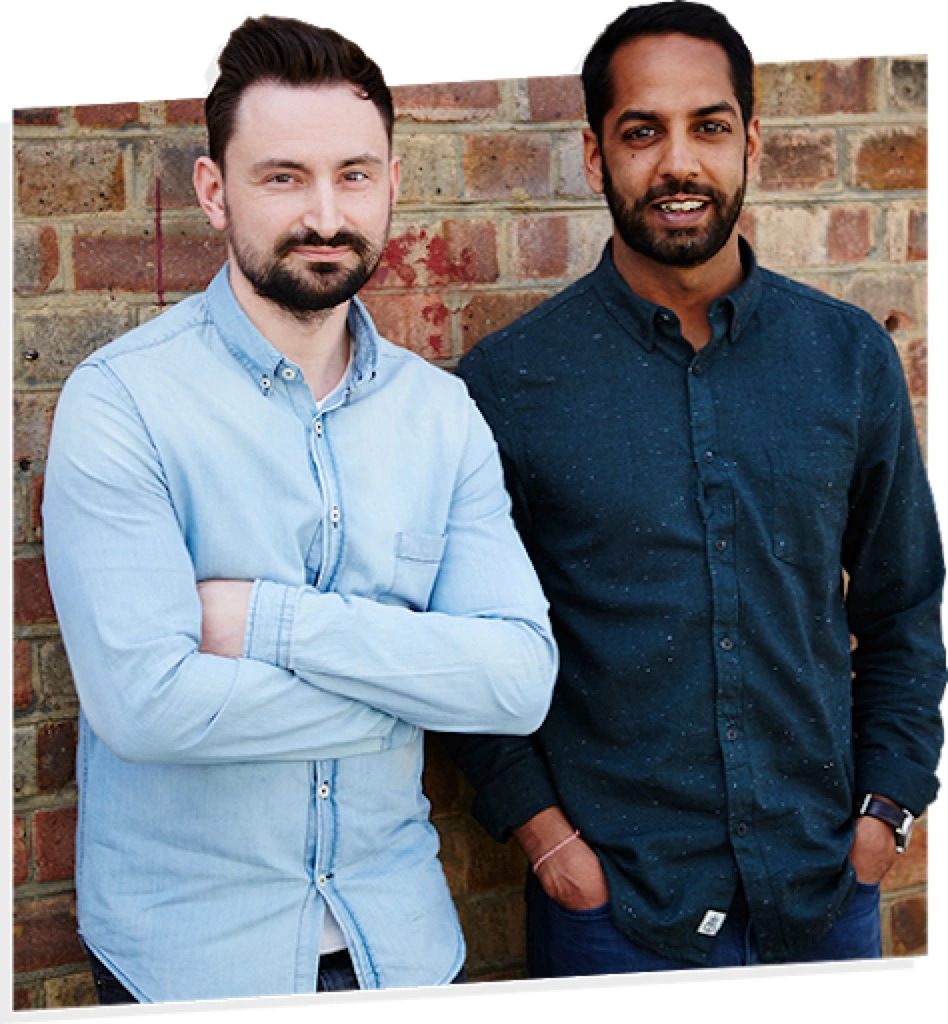 Eat Grub'un kurucuları Neil Whippey ve Shami Radia