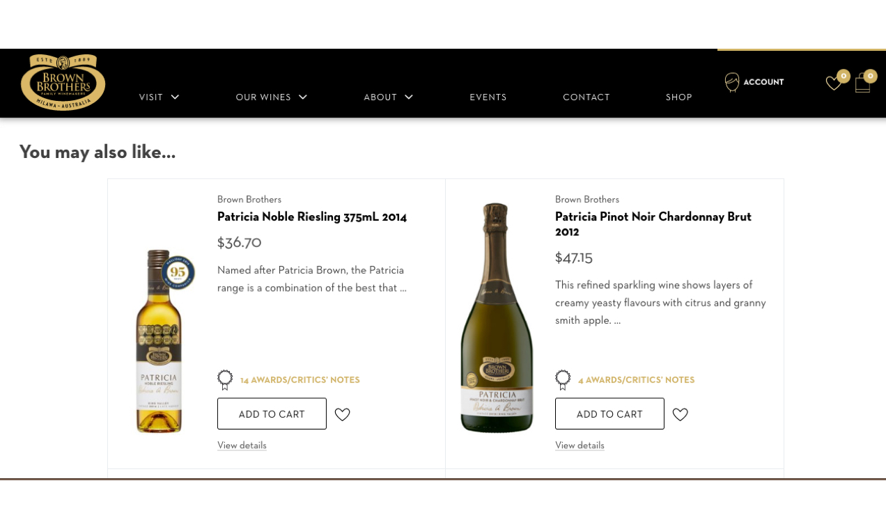 Brown Brothers ใช้กลยุทธ์การเพิ่มยอดขายของ WooCommerce เช่นผลิตภัณฑ์ที่เกี่ยวข้องเหล่านี้