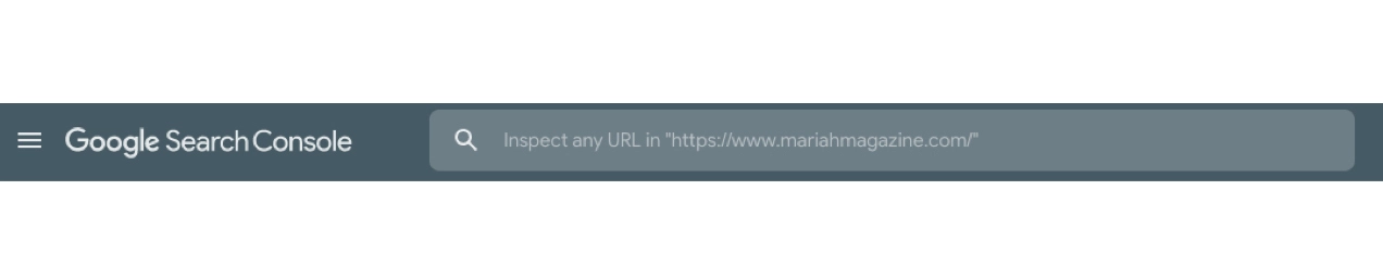 скриншот панели поиска Google Search Console