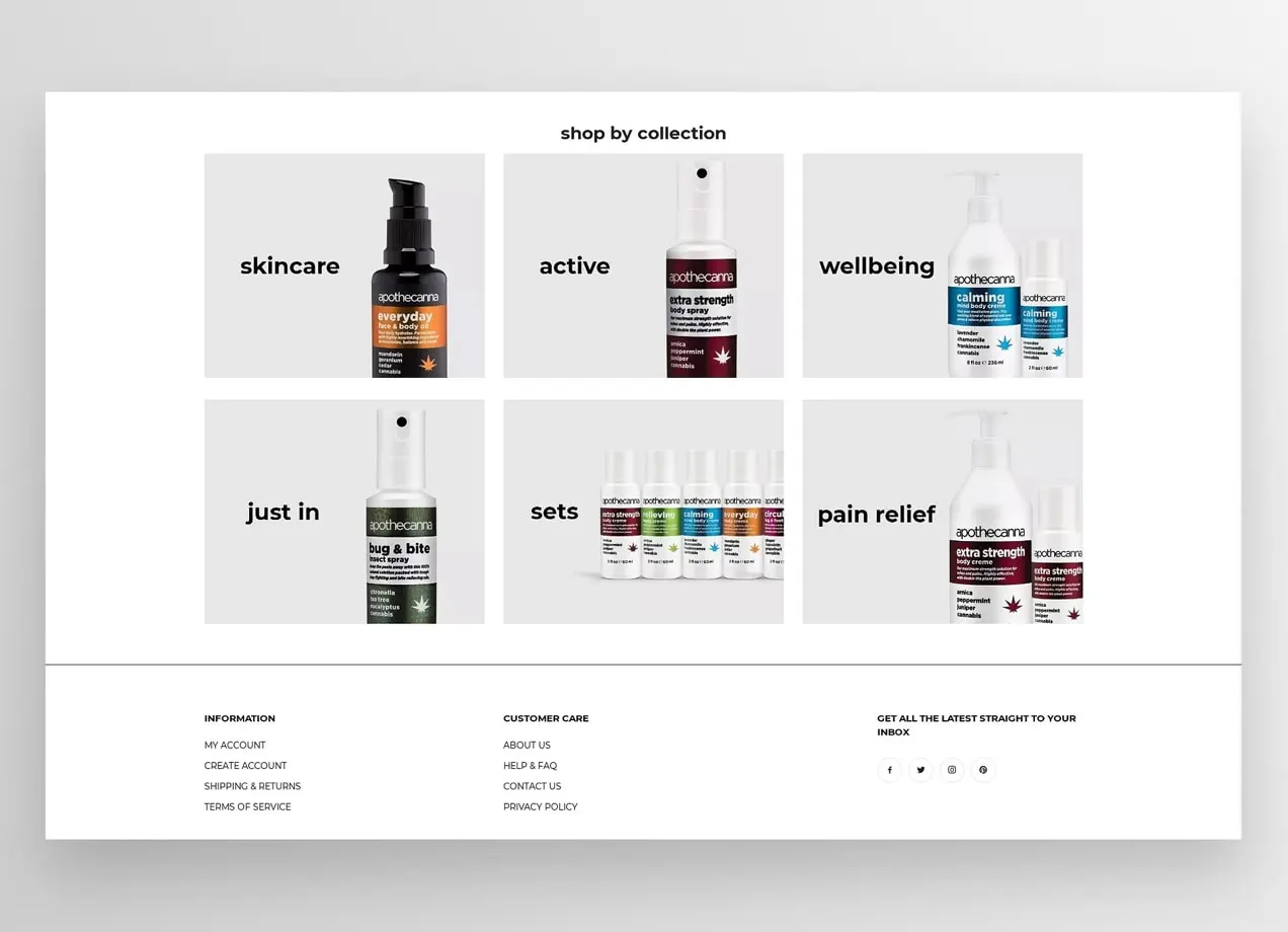Apothecanna 在 WooCommerce 上的 CBD 集合